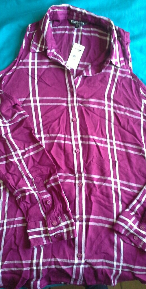 Express Button Up Shirt Size Medium - Picture 1 of 3